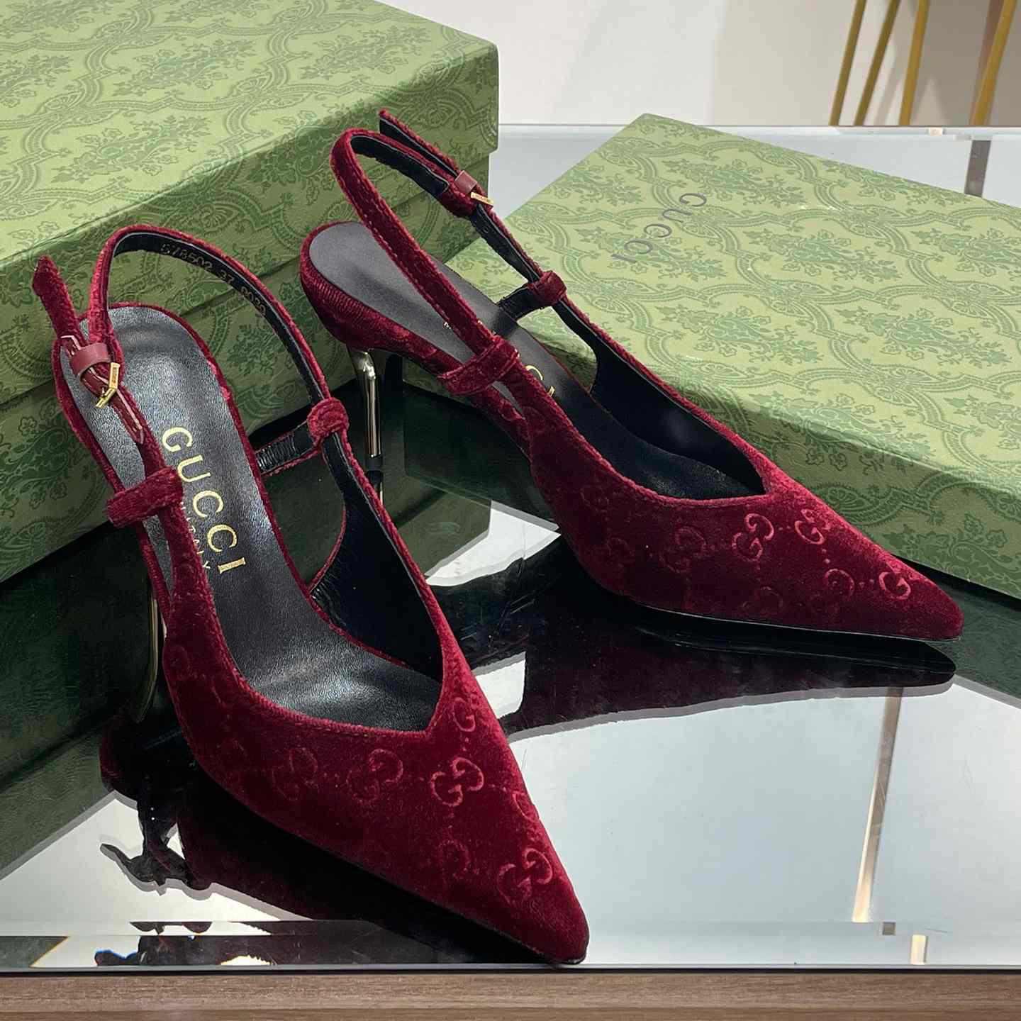 Gucci Women's GG Slingback Pump - FashionPlug