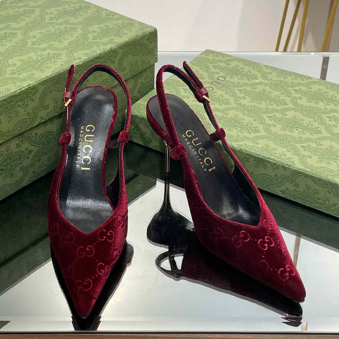 Gucci Women's GG Slingback Pump - FashionPlug