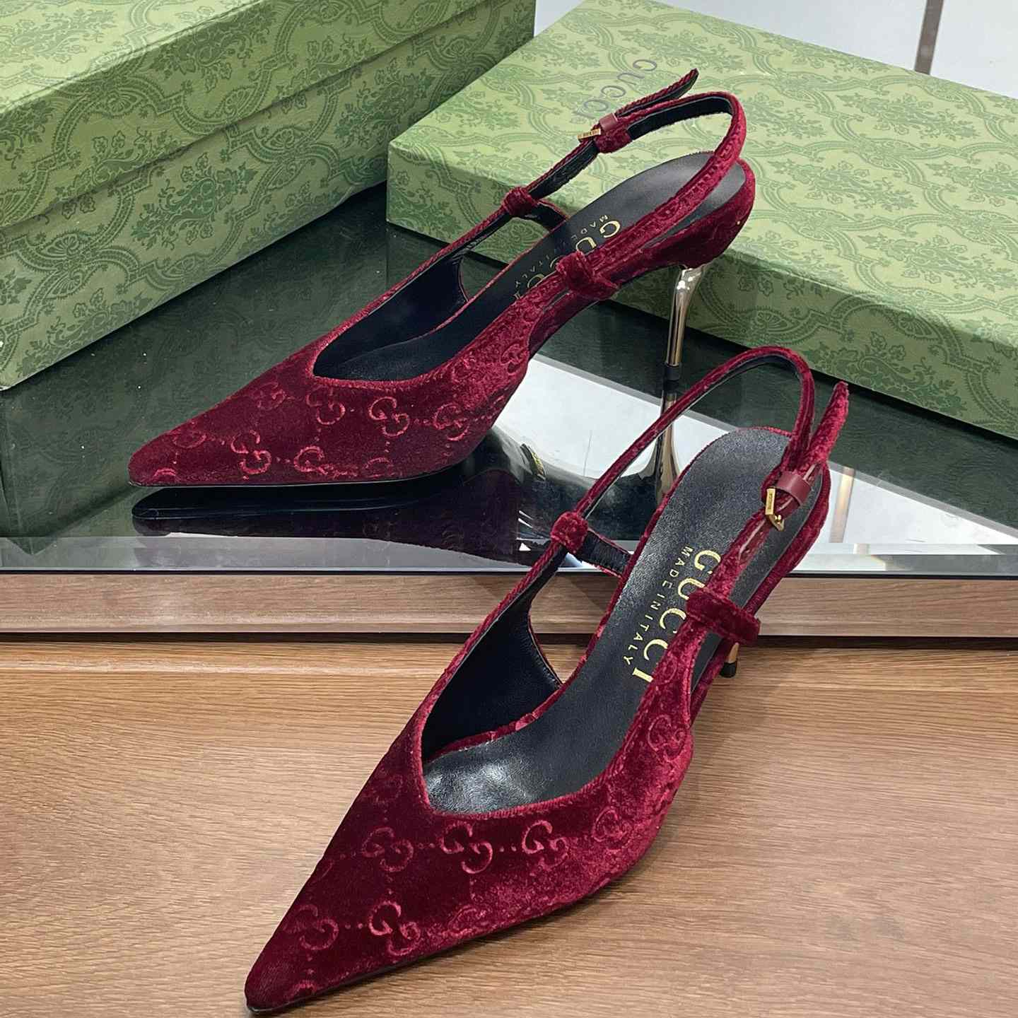 Gucci Women's GG Slingback Pump - FashionPlug