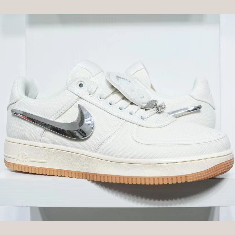 Travis Scott x NK Air Force 1 Sneaker    AQ4211-101  - FashionPlug