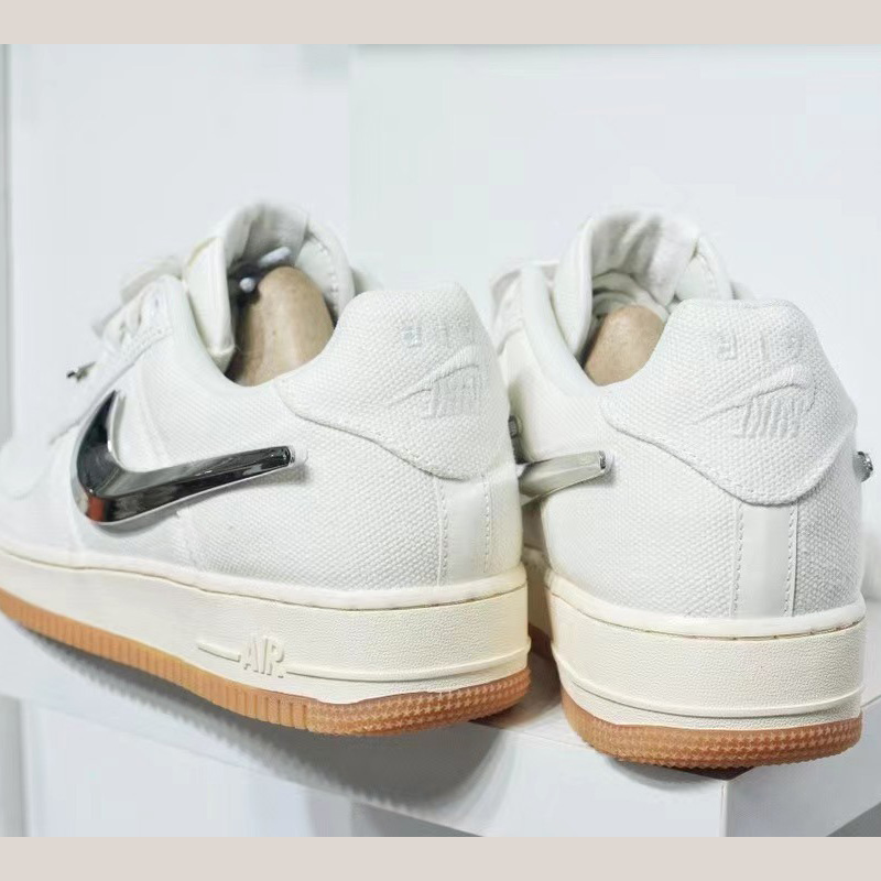 Travis Scott x NK Air Force 1 Sneaker    AQ4211-101  - FashionPlug