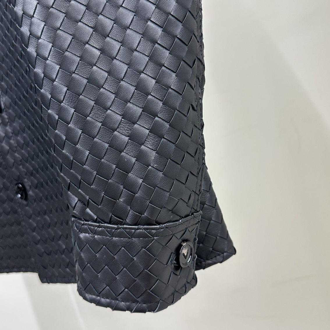 Bottega Veneta Intrecciato Relaxed Leather Shirt - FashionPlug