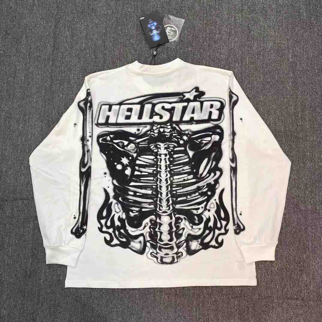 Hellstar Airbrushed Bones Longsleeve - FashionPlug
