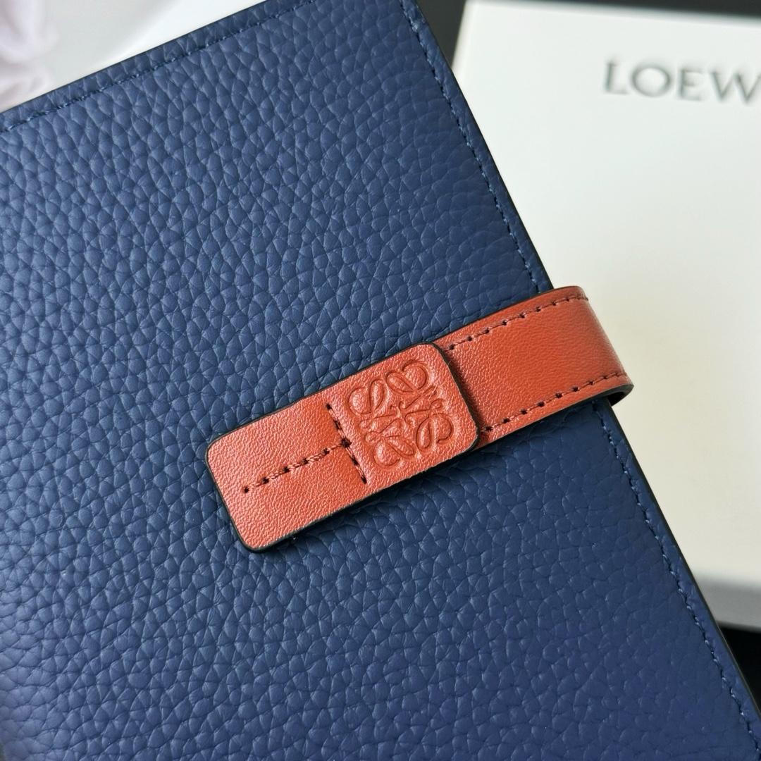 Loewe Medium Vertical Grained-Leather Wallet(14×11cm) - FashionPlug