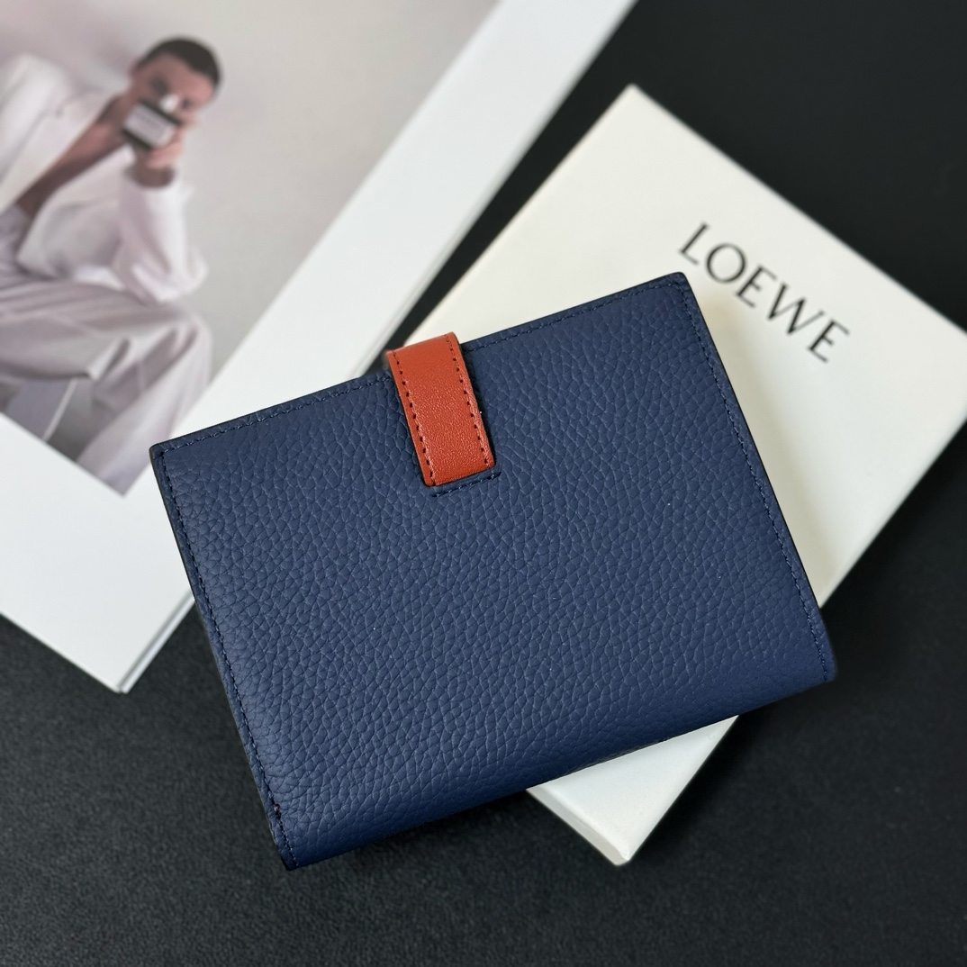 Loewe Medium Vertical Grained-Leather Wallet(14×11cm) - FashionPlug