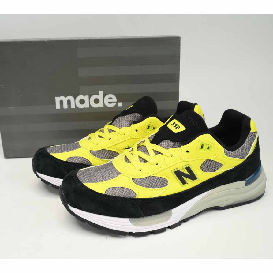 New Balance 992 Black And Yellow Sneakers      M992FG  - FashionPlug