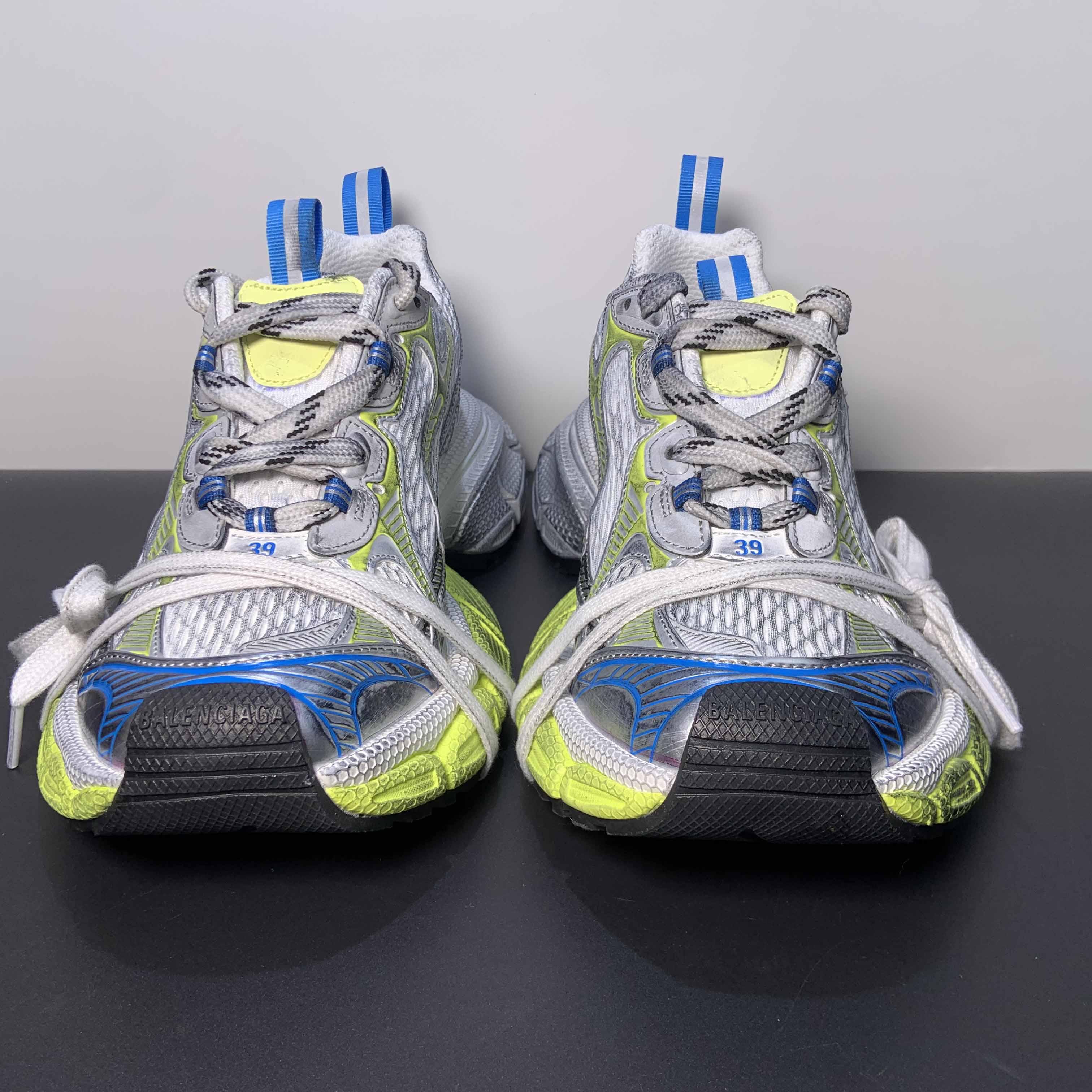 Balenciaga 3XL Sneaker In White/Yellow And Blue - FashionPlug