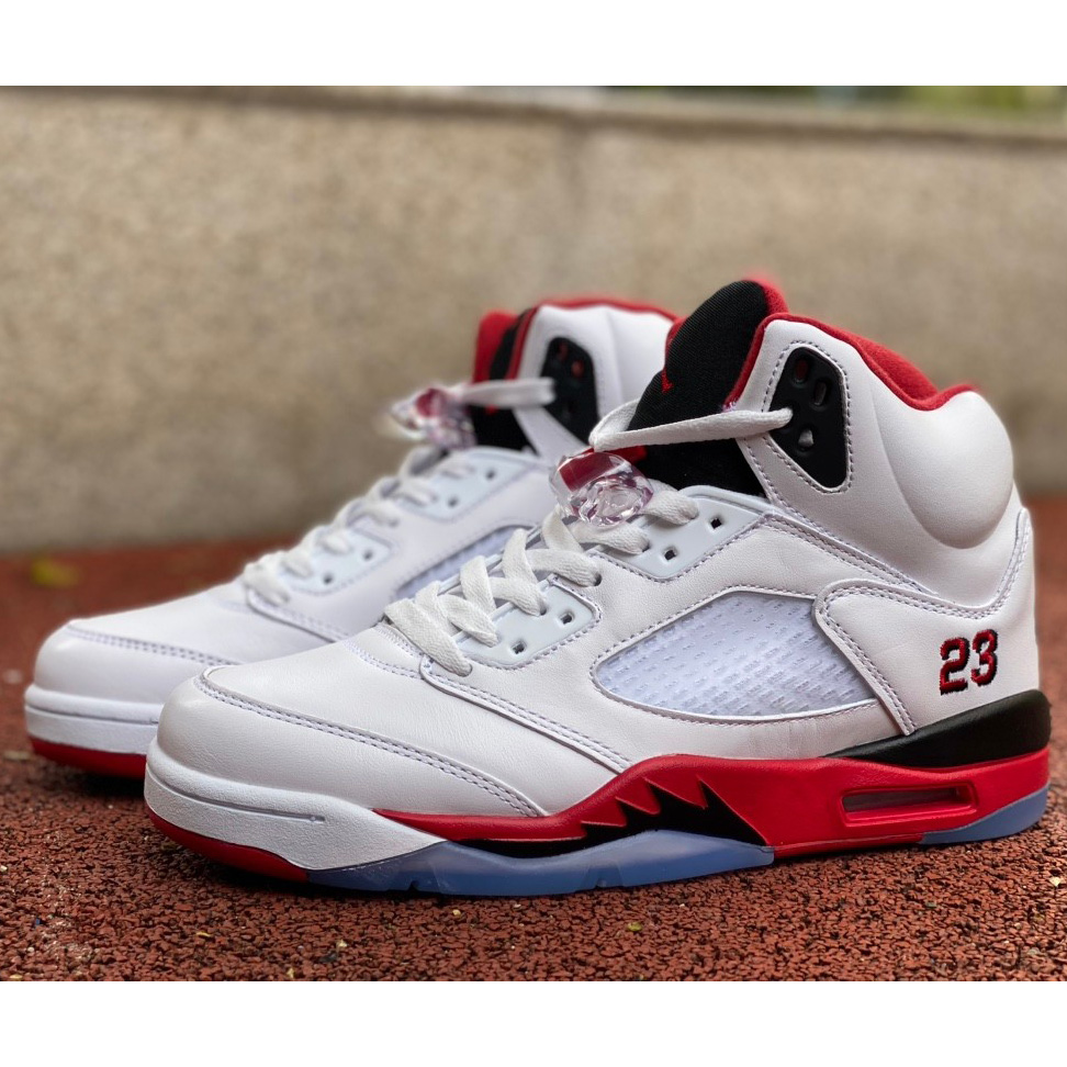 Air Jordan 5 Fire Red Sneakers     136027/440888-120 - FashionPlug