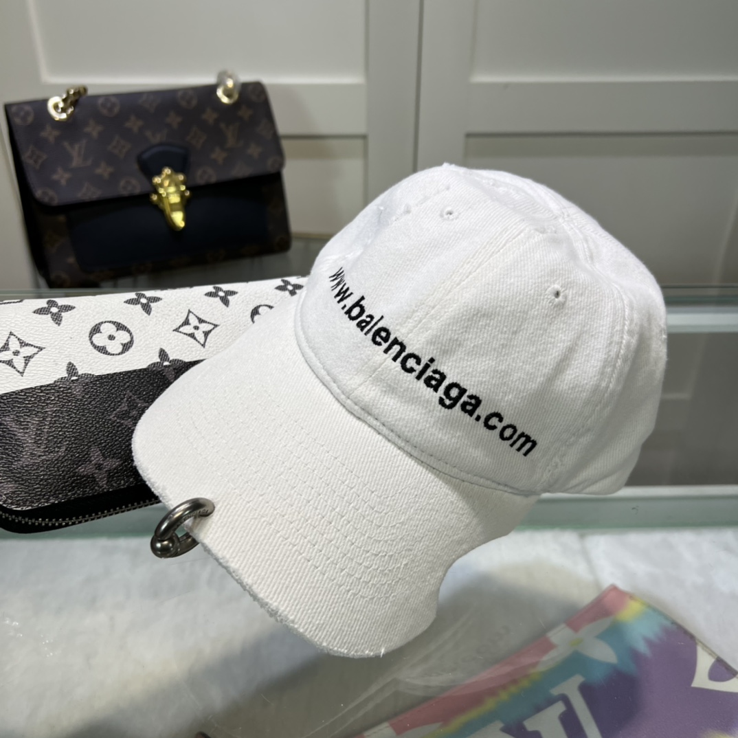 Balenciaga Embroidered-logo Six-panel Cap - FashionPlug