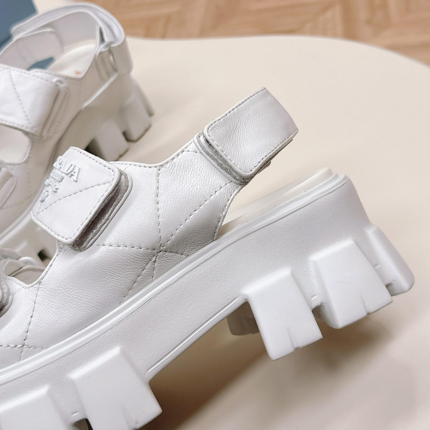 Prada Monolith Nappa Leather Sandals - FashionPlug