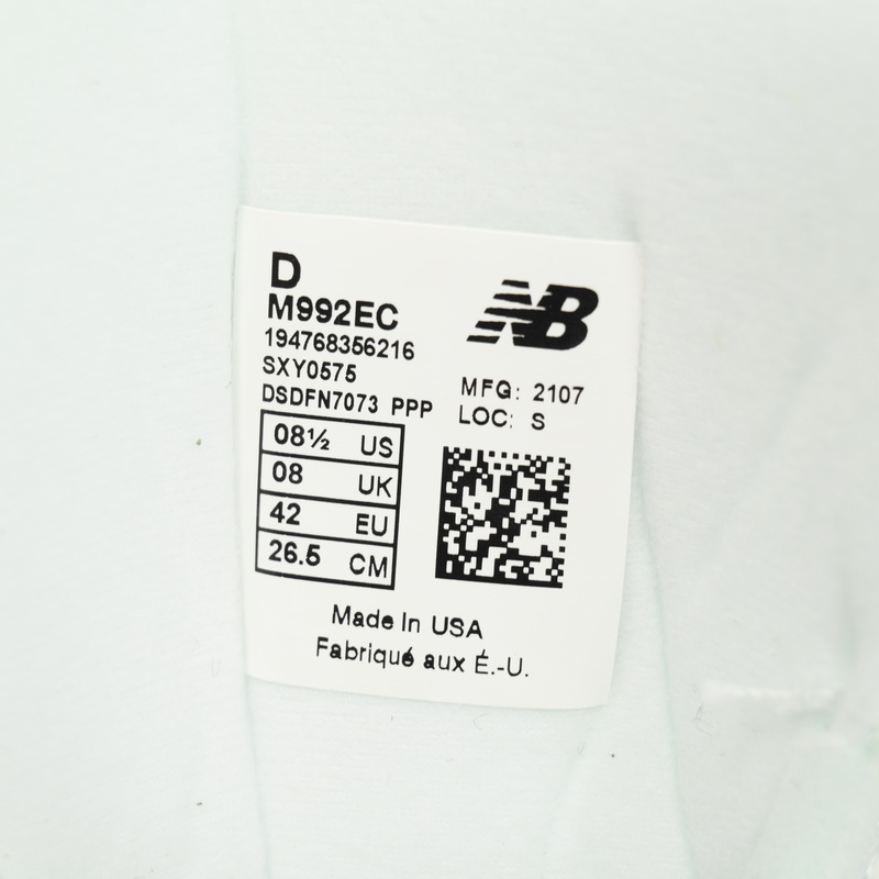 New Balance 992 White Blue Sneakers      M992EC  - FashionPlug