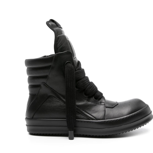 Rick Owens Geobasket High-top Leather Sneakers - FashionPlug