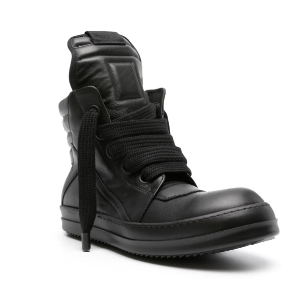 Rick Owens Geobasket High-top Leather Sneakers - FashionPlug