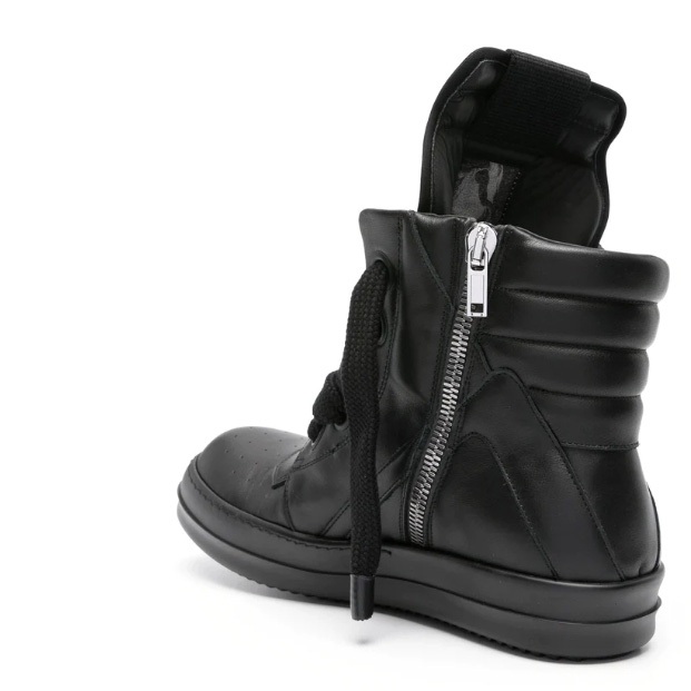 Rick Owens Geobasket High-top Leather Sneakers - FashionPlug