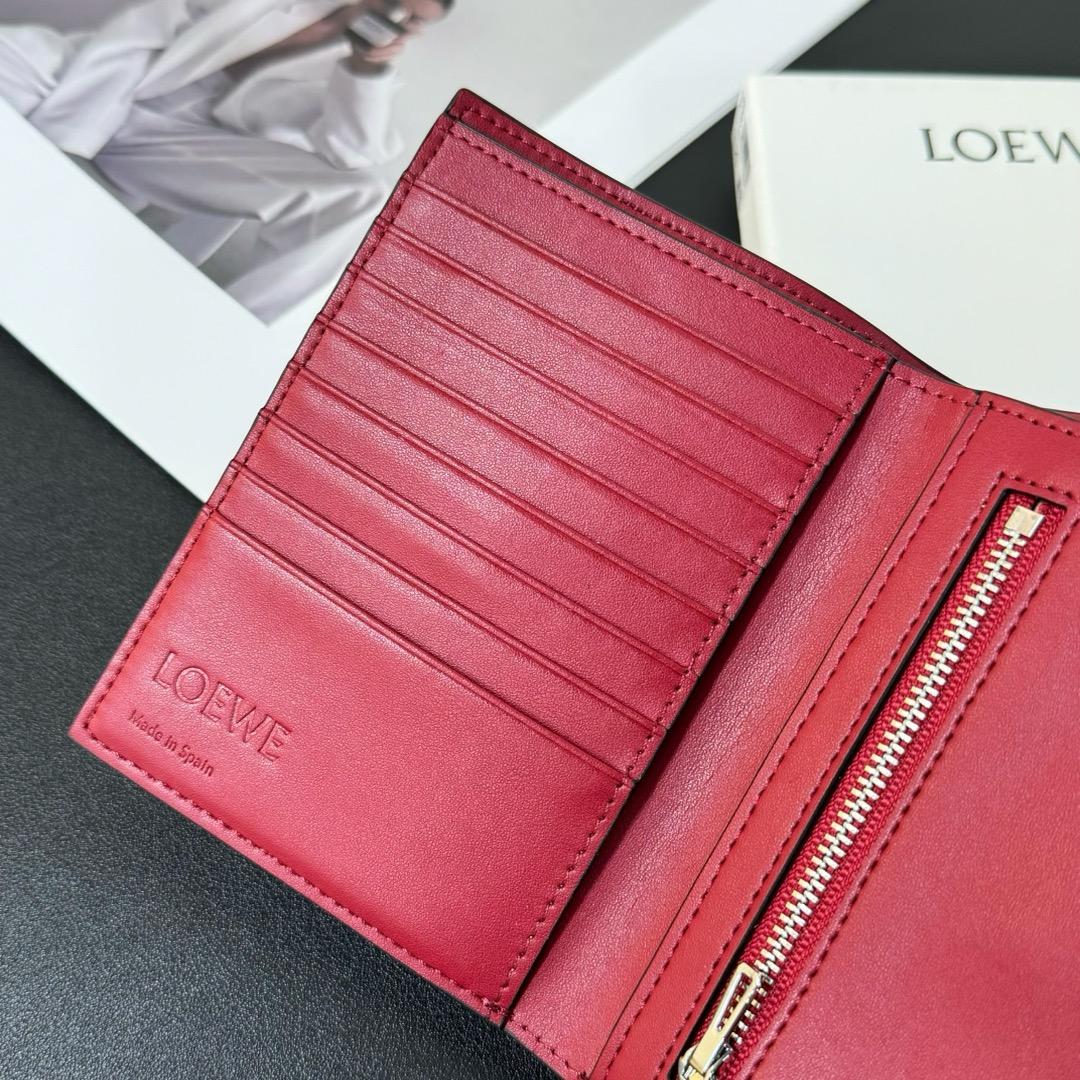 Loewe Medium Vertical Grained-Leather Wallet(14×11cm) - FashionPlug