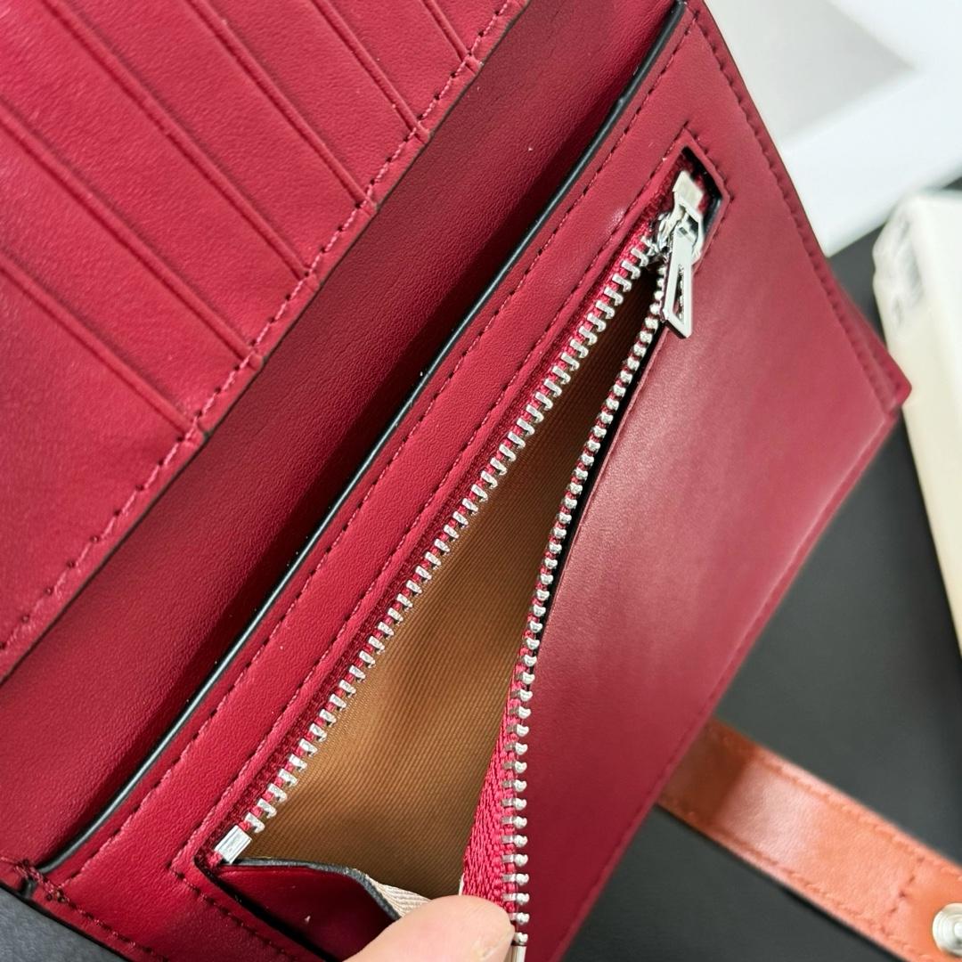 Loewe Medium Vertical Grained-Leather Wallet(14×11cm) - FashionPlug