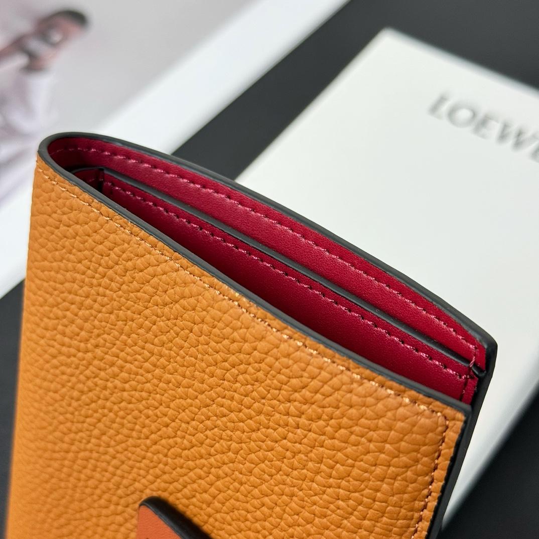 Loewe Medium Vertical Grained-Leather Wallet(14×11cm) - FashionPlug