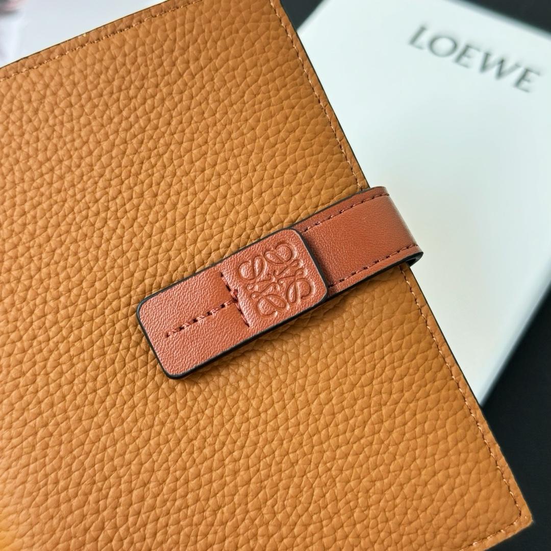 Loewe Medium Vertical Grained-Leather Wallet(14×11cm) - FashionPlug