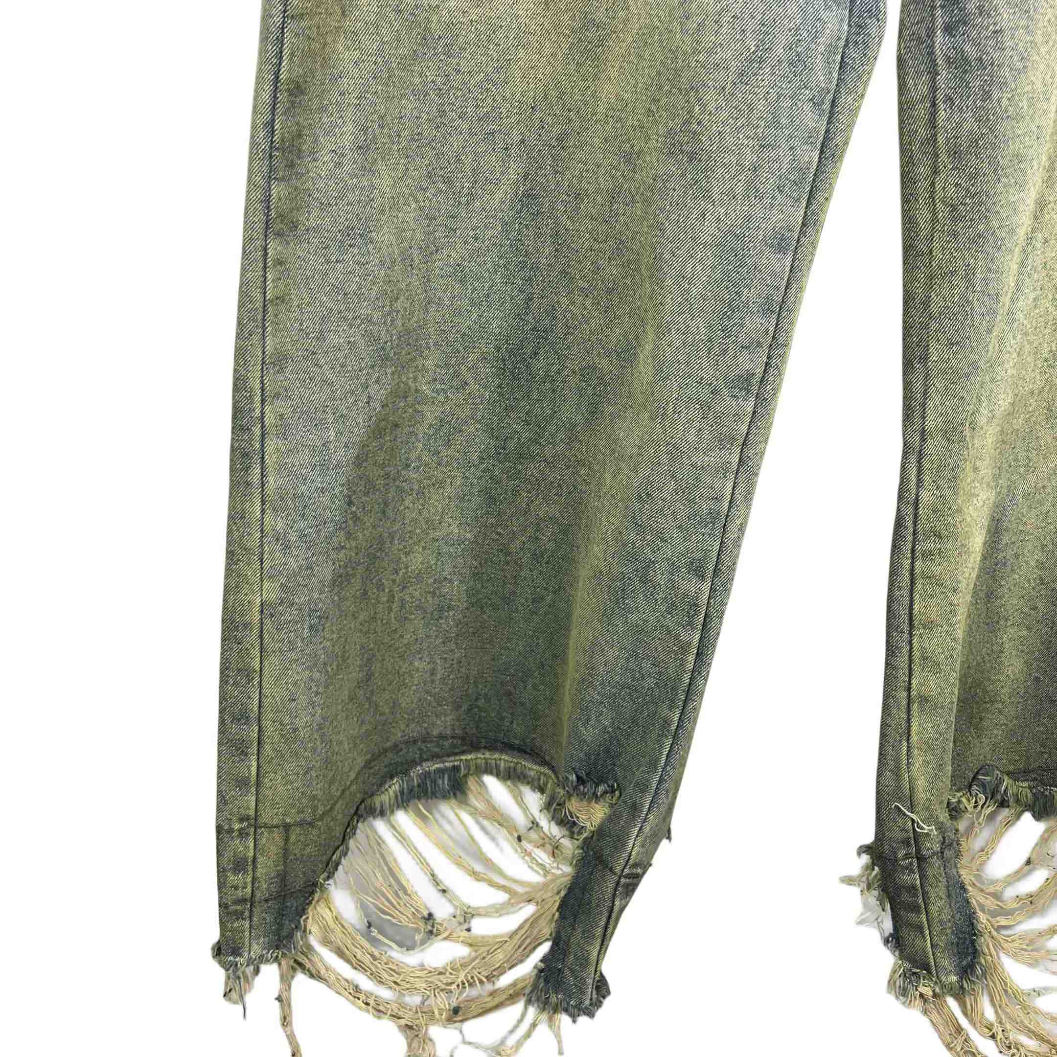 Rick Owens Geth Wide Leg Denim Jeans - FashionPlug