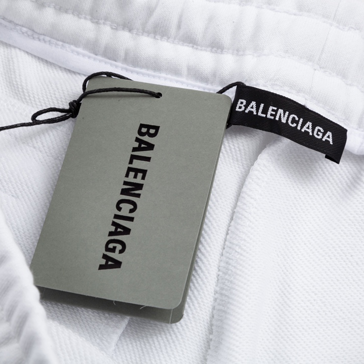 Balenciaga Logo Cotton Shorts - FashionPlug
