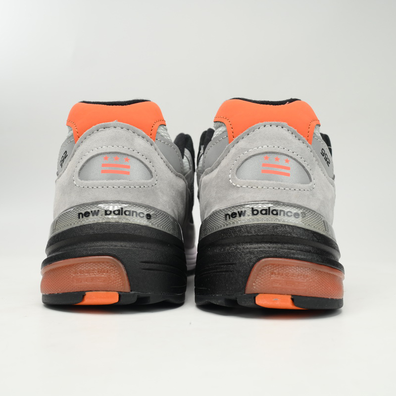 New Balance 992 Gray Orange Sneakers      M992GBO   - FashionPlug