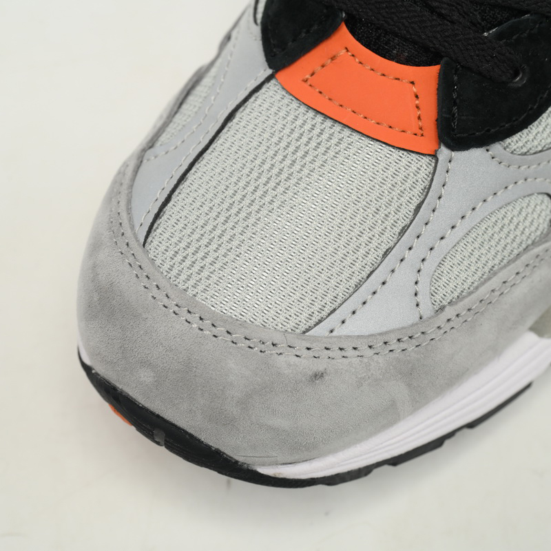 New Balance 992 Gray Orange Sneakers      M992GBO   - FashionPlug