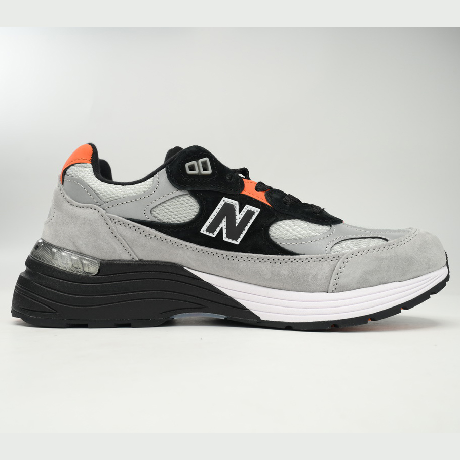 New Balance 992 Gray Orange Sneakers      M992GBO   - FashionPlug