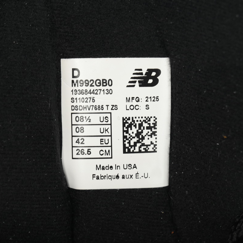 New Balance 992 Gray Orange Sneakers      M992GBO   - FashionPlug
