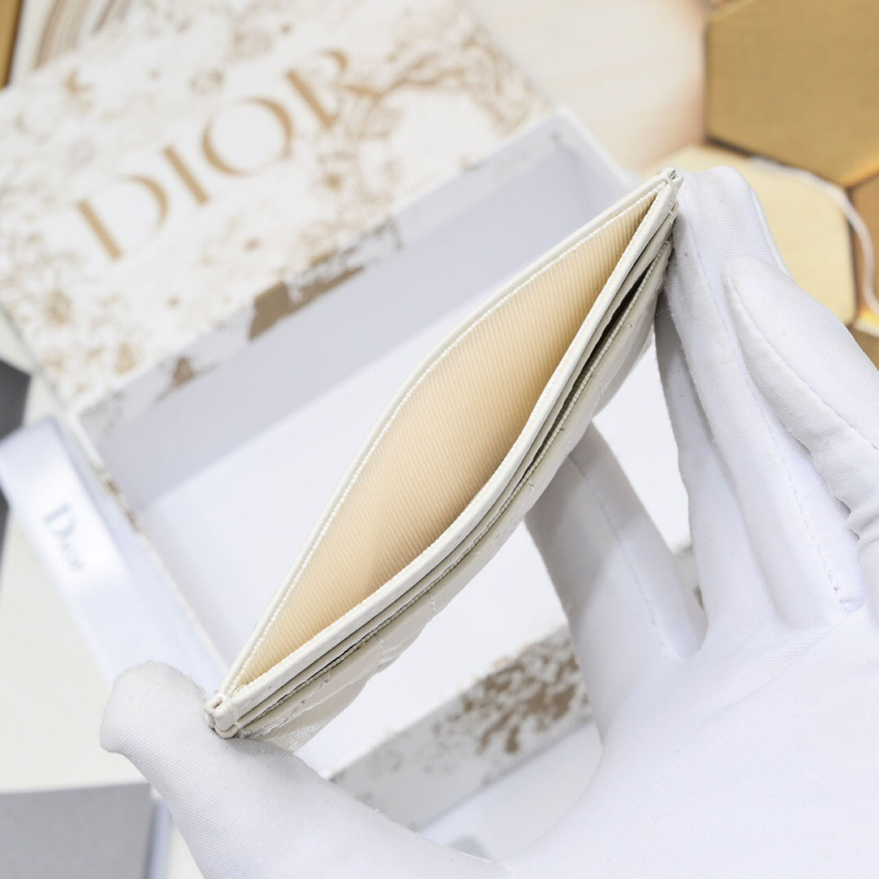 Dior Caro Five-Slot Card Holder   - FashionPlug