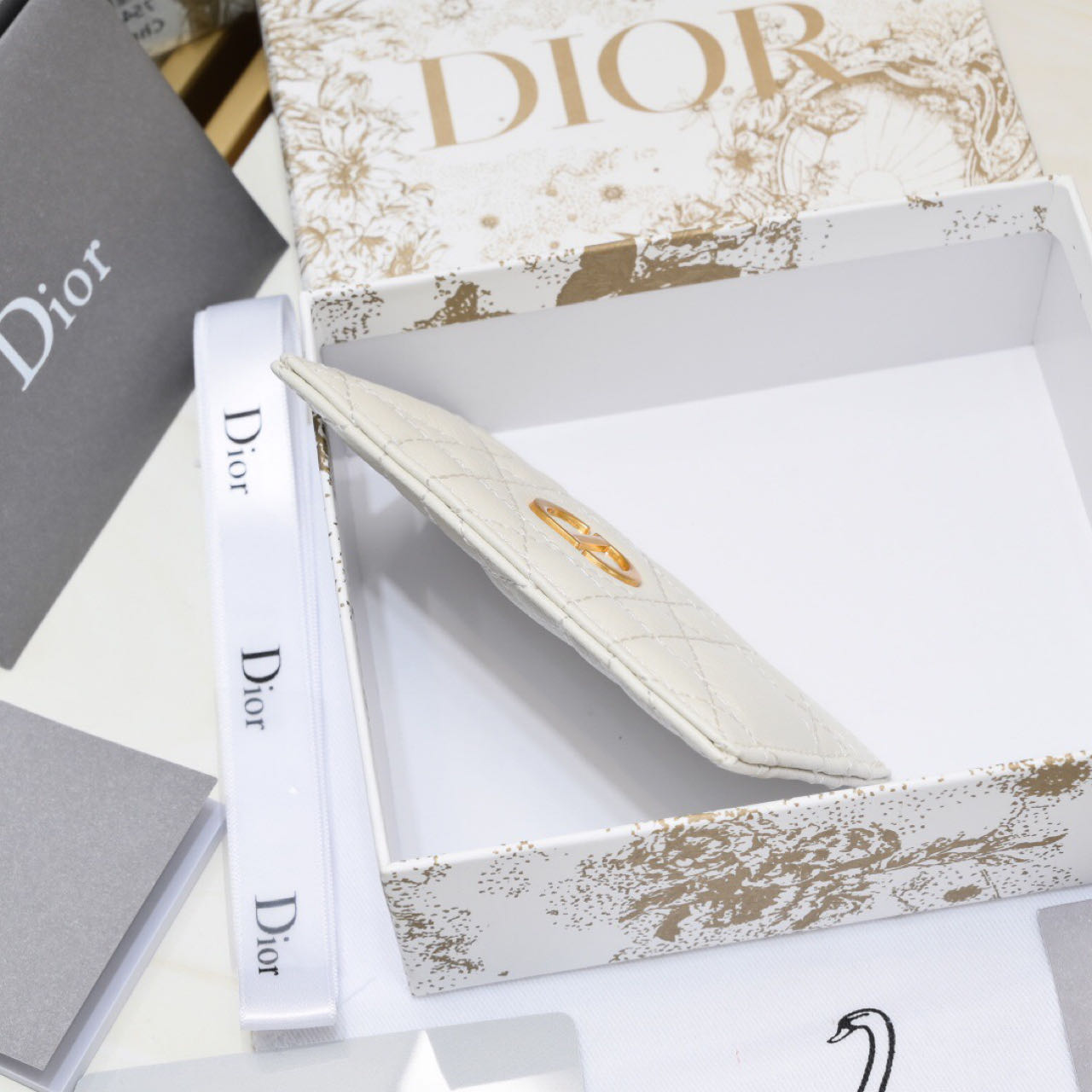 Dior Caro Five-Slot Card Holder   - FashionPlug