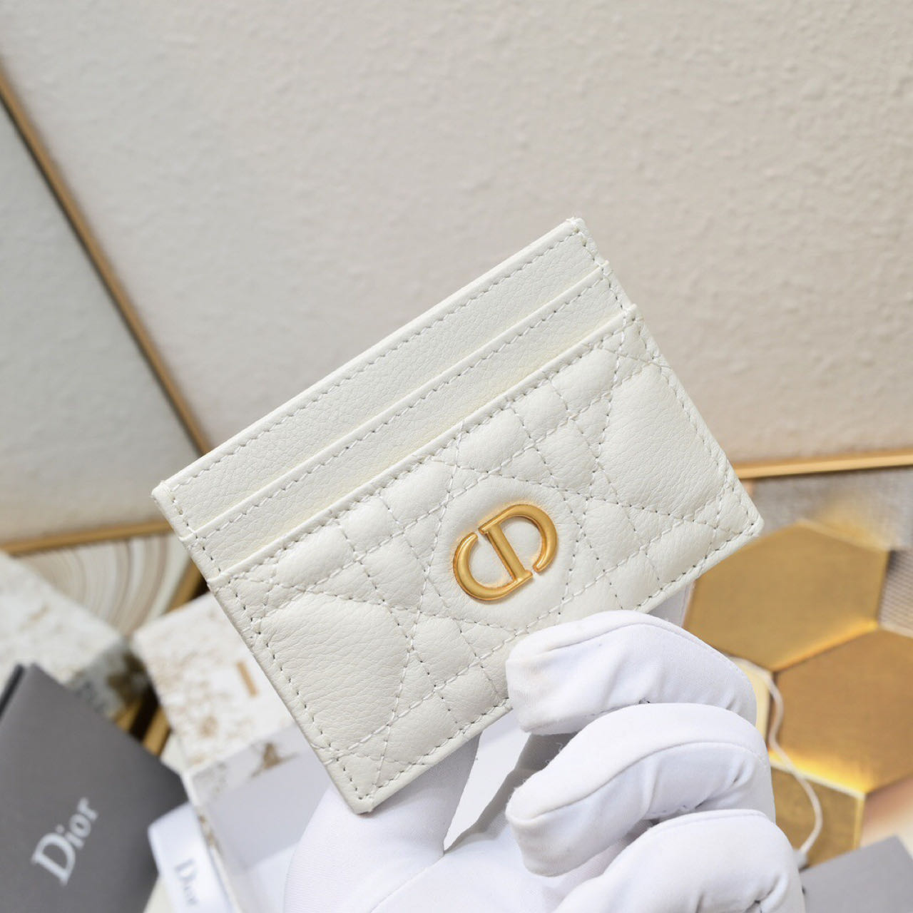 Dior Caro Five-Slot Card Holder   - FashionPlug