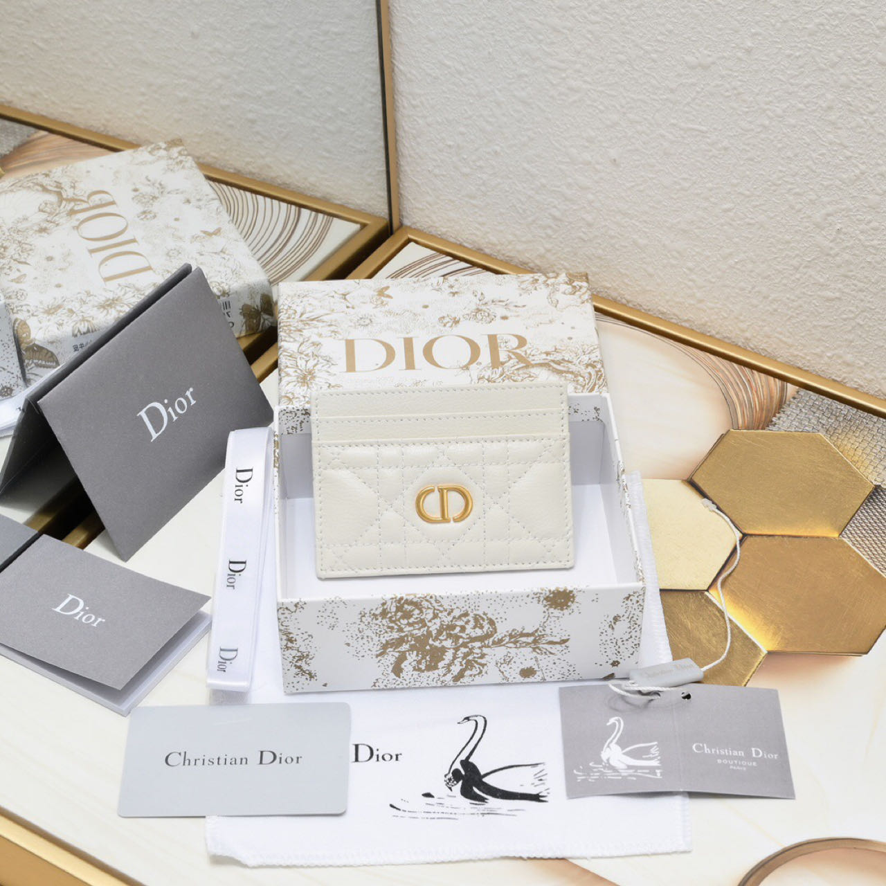Dior Caro Five-Slot Card Holder   - FashionPlug
