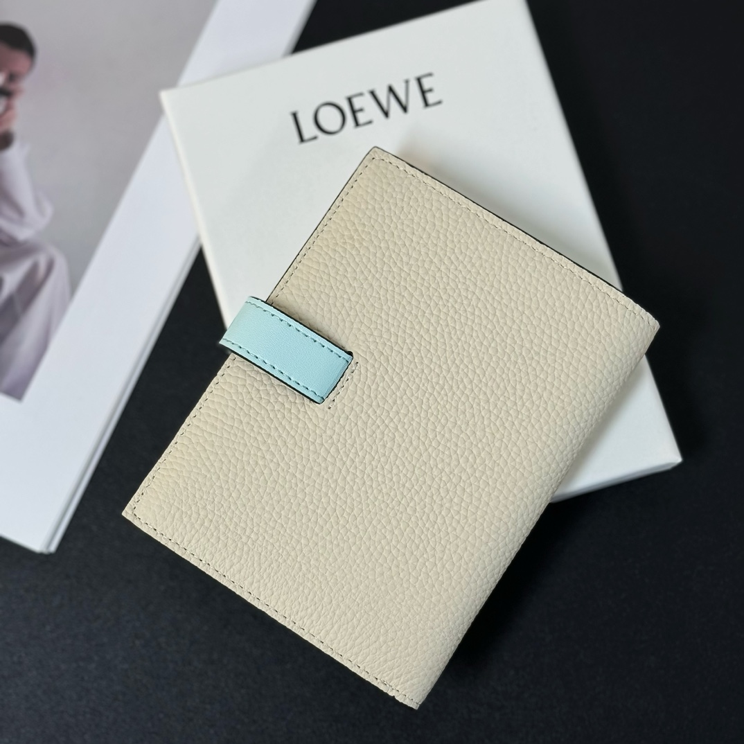 Loewe Medium Vertical Grained-Leather Wallet(14×11cm) - FashionPlug