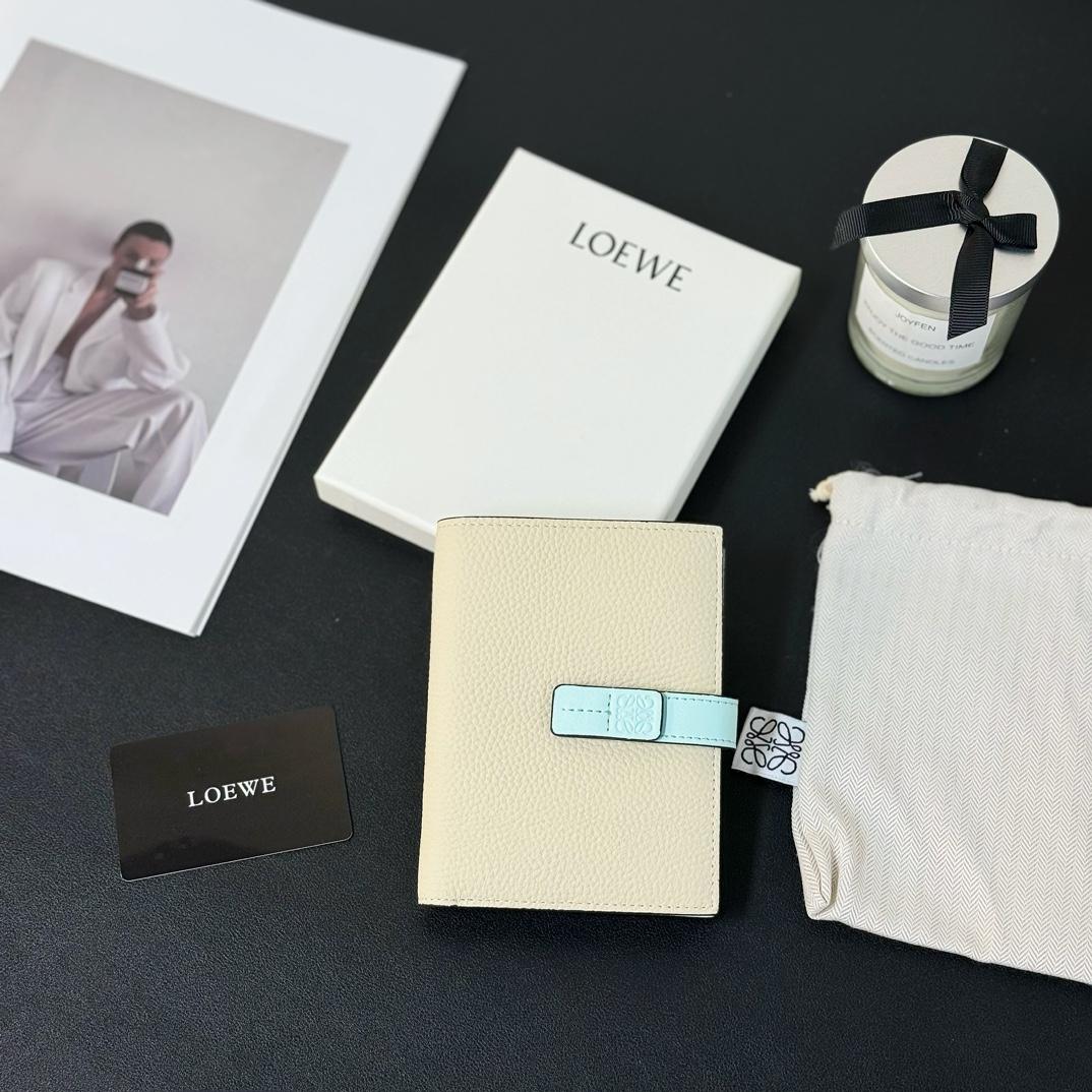 Loewe Medium Vertical Grained-Leather Wallet(14×11cm) - FashionPlug