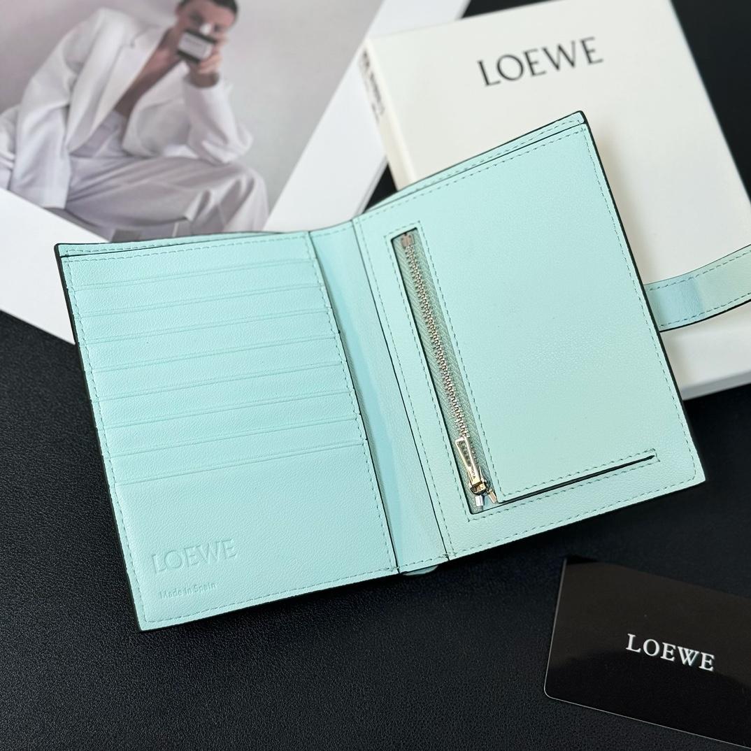 Loewe Medium Vertical Grained-Leather Wallet(14×11cm) - FashionPlug
