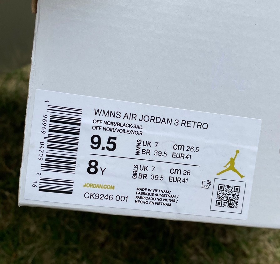 Air Jordan 3 Sneakers   CK9246-001  - FashionPlug