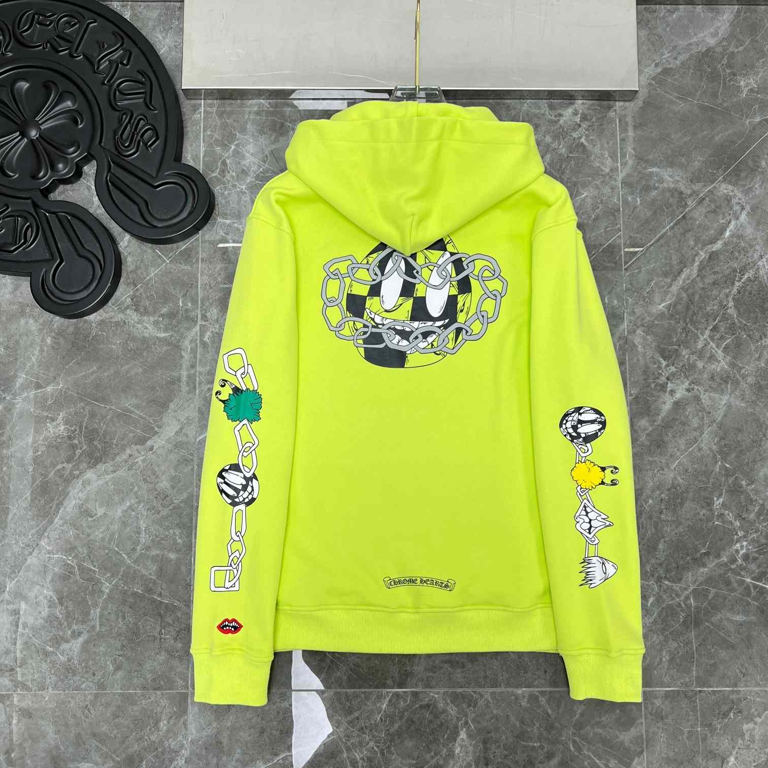 Chrome Heart Matty Boy 'Link' Lime Hoodie - FashionPlug