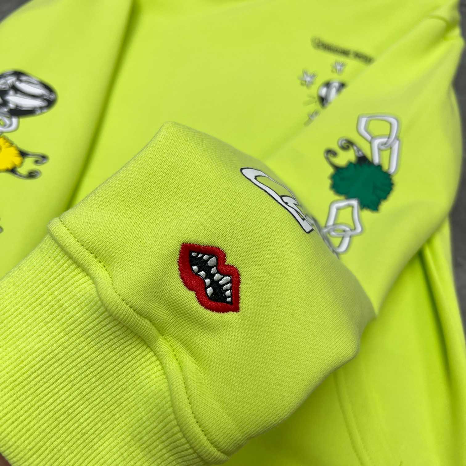 Chrome Heart Matty Boy 'Link' Lime Hoodie - FashionPlug