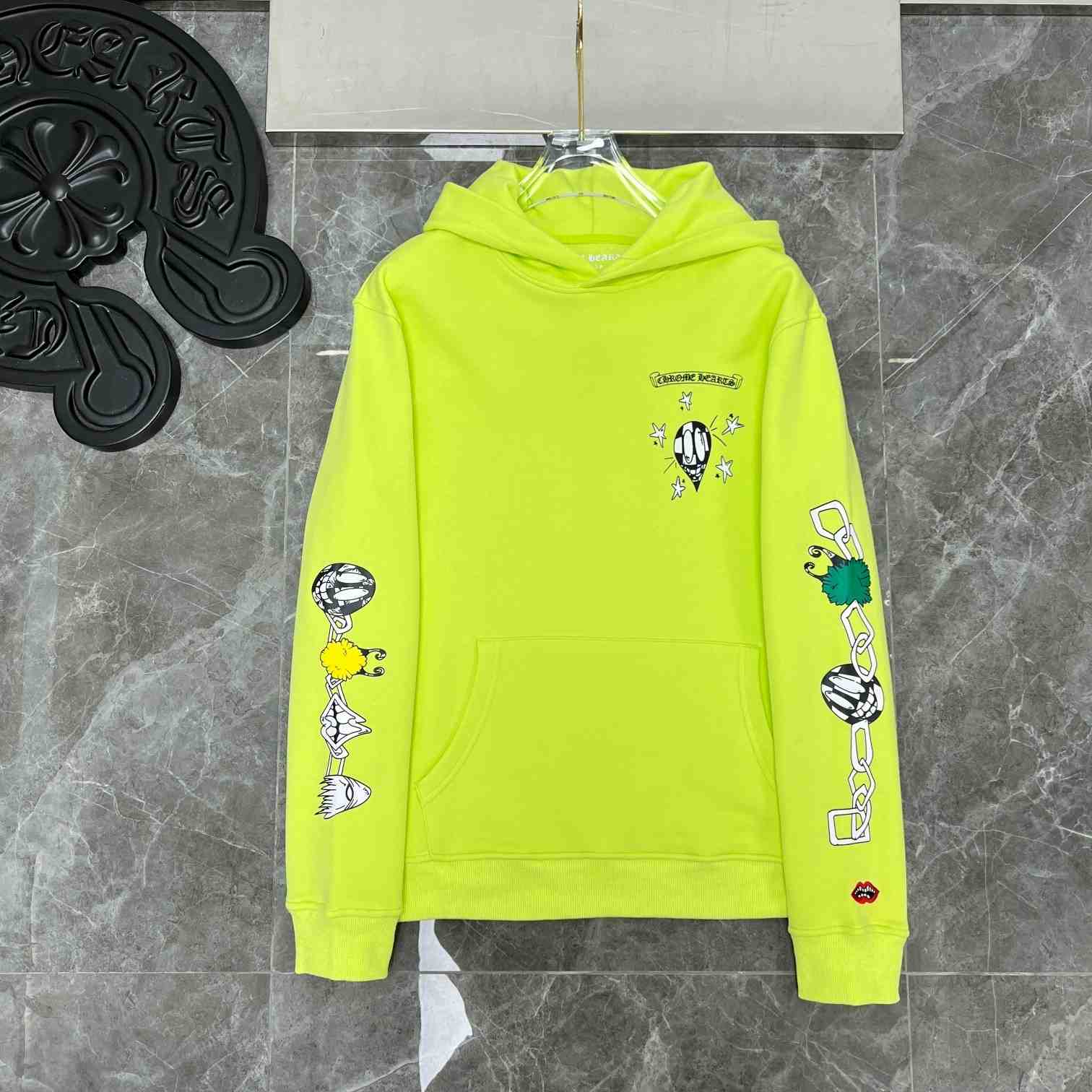 Chrome Heart Matty Boy 'Link' Lime Hoodie - FashionPlug