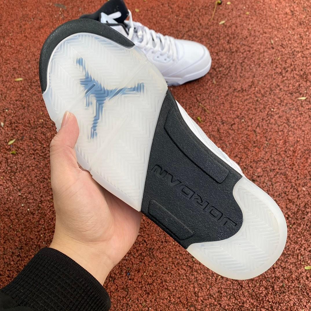 Air Jordan 5 White/Black-Sail-Metallic Silver Sneakers    DD0587-110 - FashionPlug
