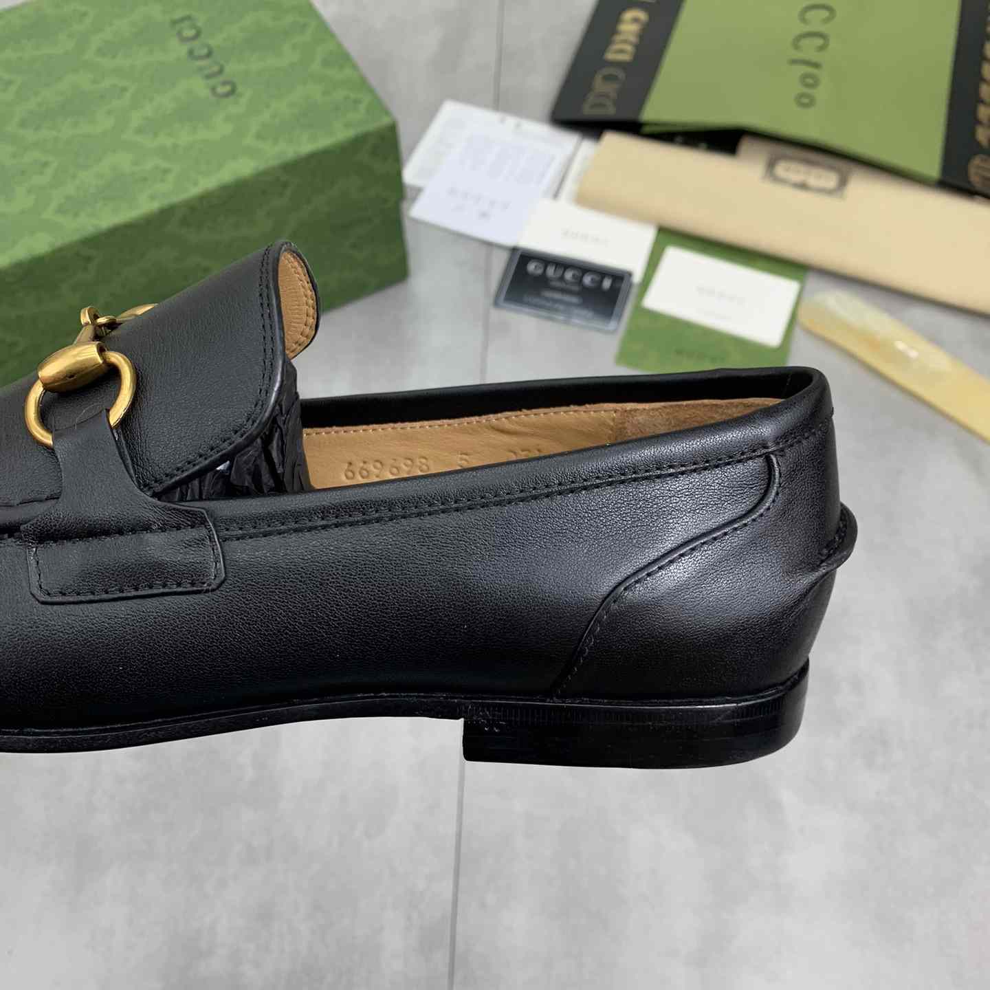 Gucci Jordaan Leather Loafer - FashionPlug