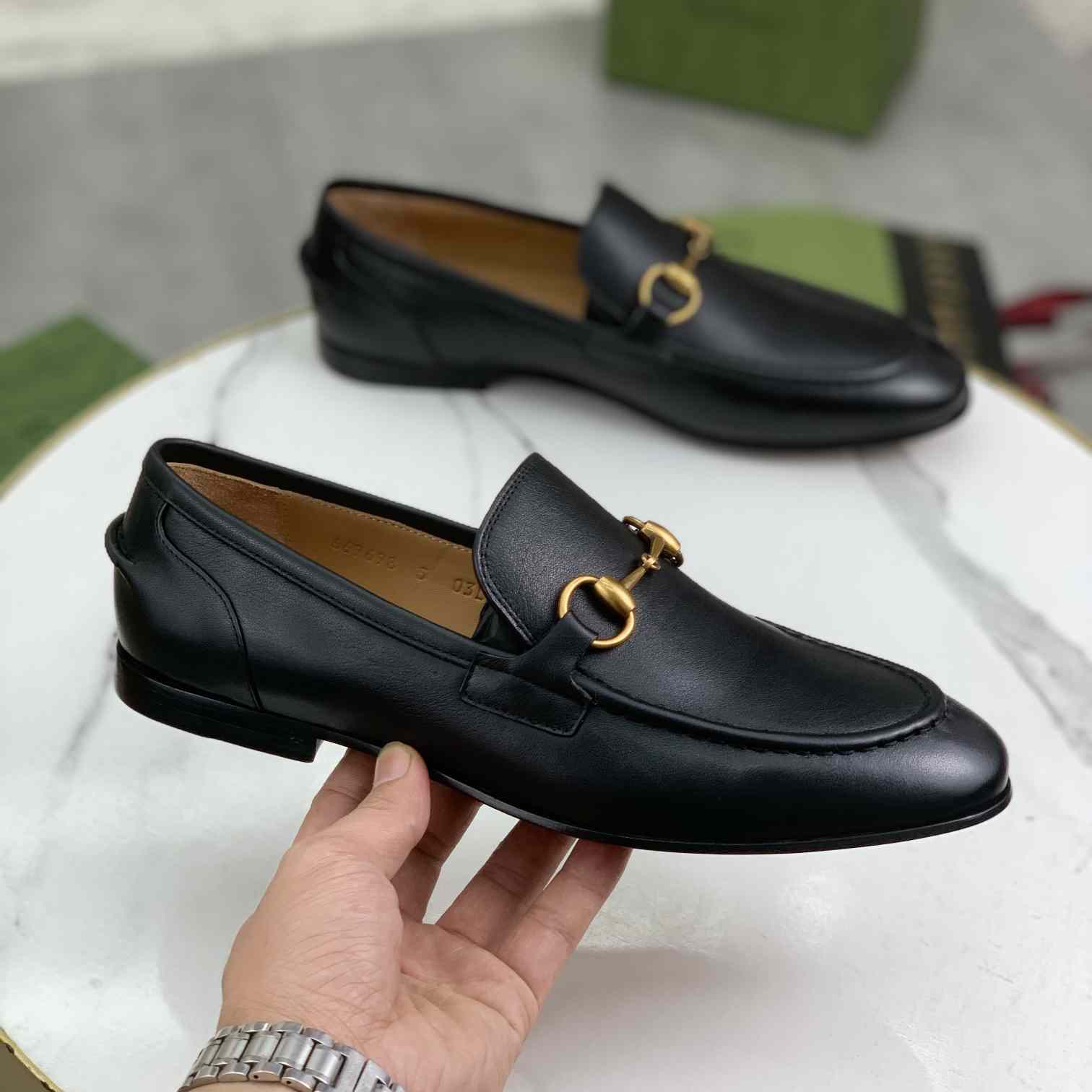 Gucci Jordaan Leather Loafer - FashionPlug