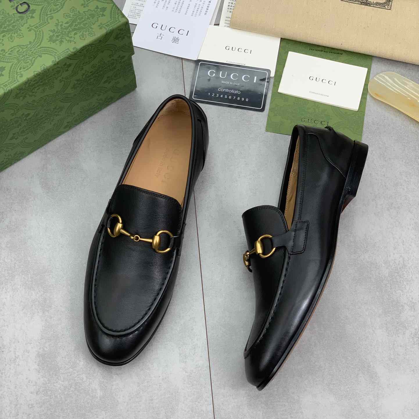 Gucci Jordaan Leather Loafer - FashionPlug