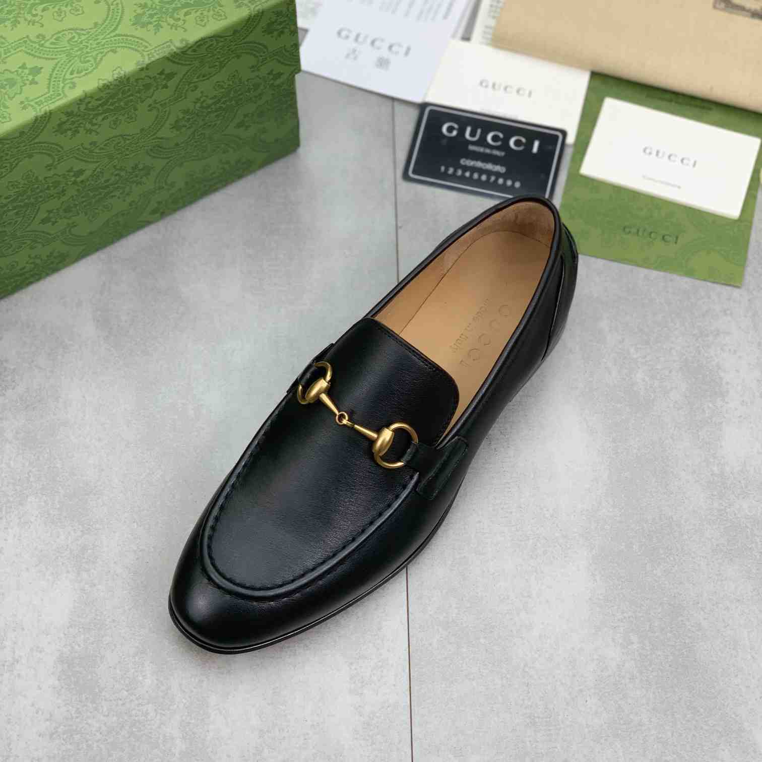 Gucci Jordaan Leather Loafer - FashionPlug