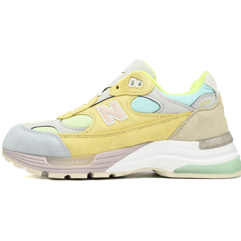 New Balance 992 Yellow Green Powder Sneakers      M992AB - FashionPlug