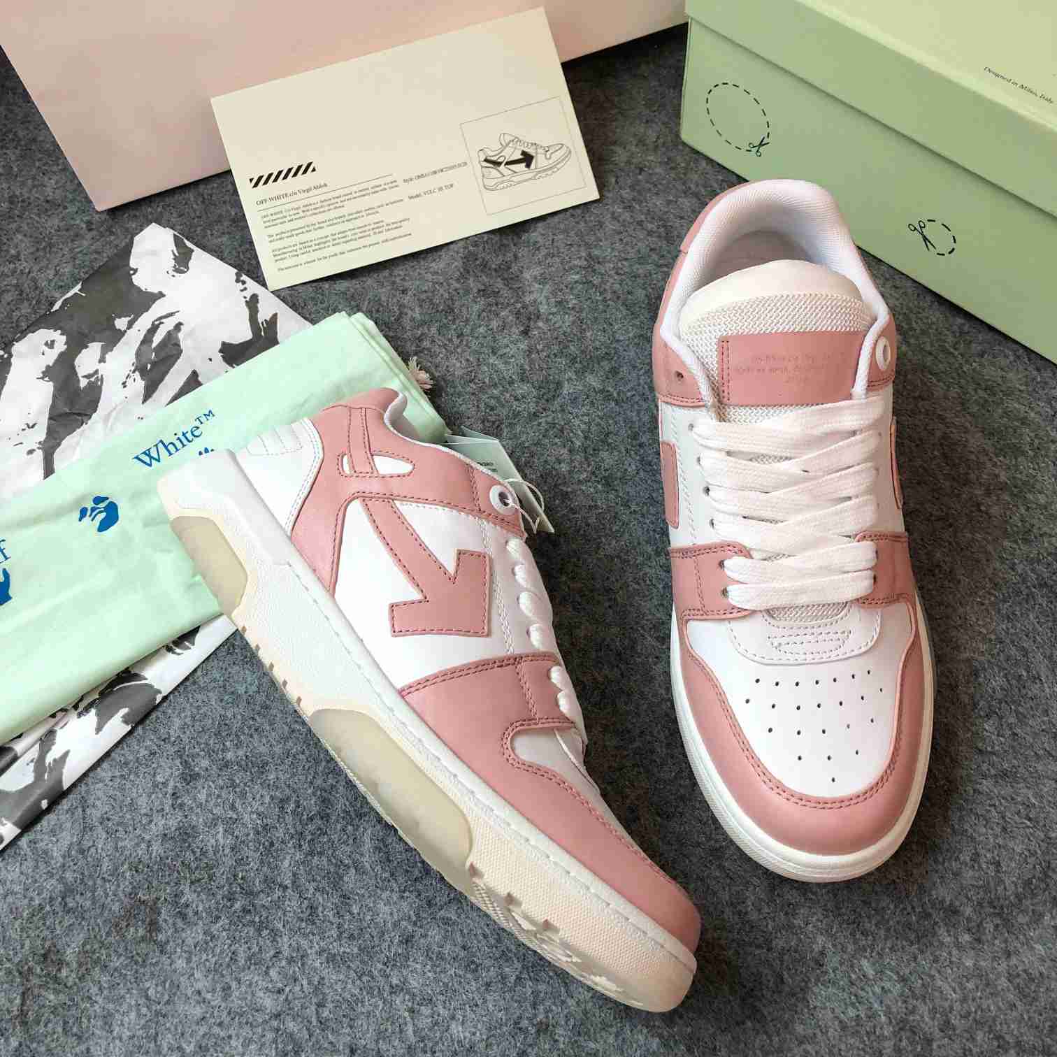 Off-White Out Of Office Lace-Up Sneakers - FashionPlug