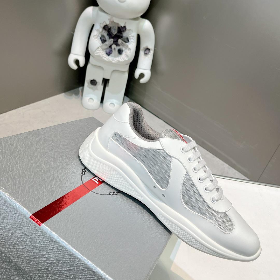 Prada America's Cup Soft Rubber And Bike Fabric Sneakers - FashionPlug