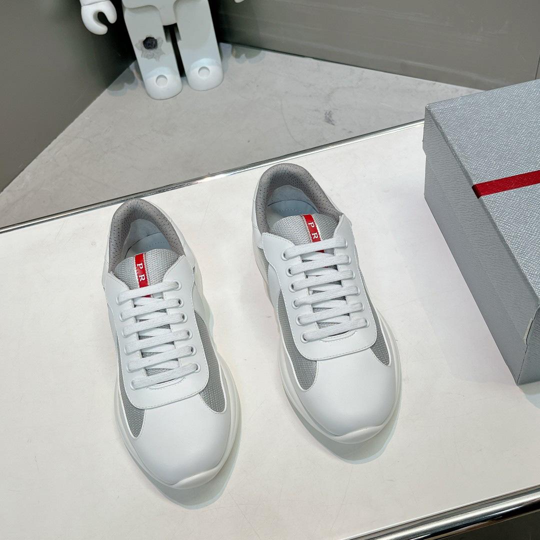 Prada America's Cup Soft Rubber And Bike Fabric Sneakers - FashionPlug
