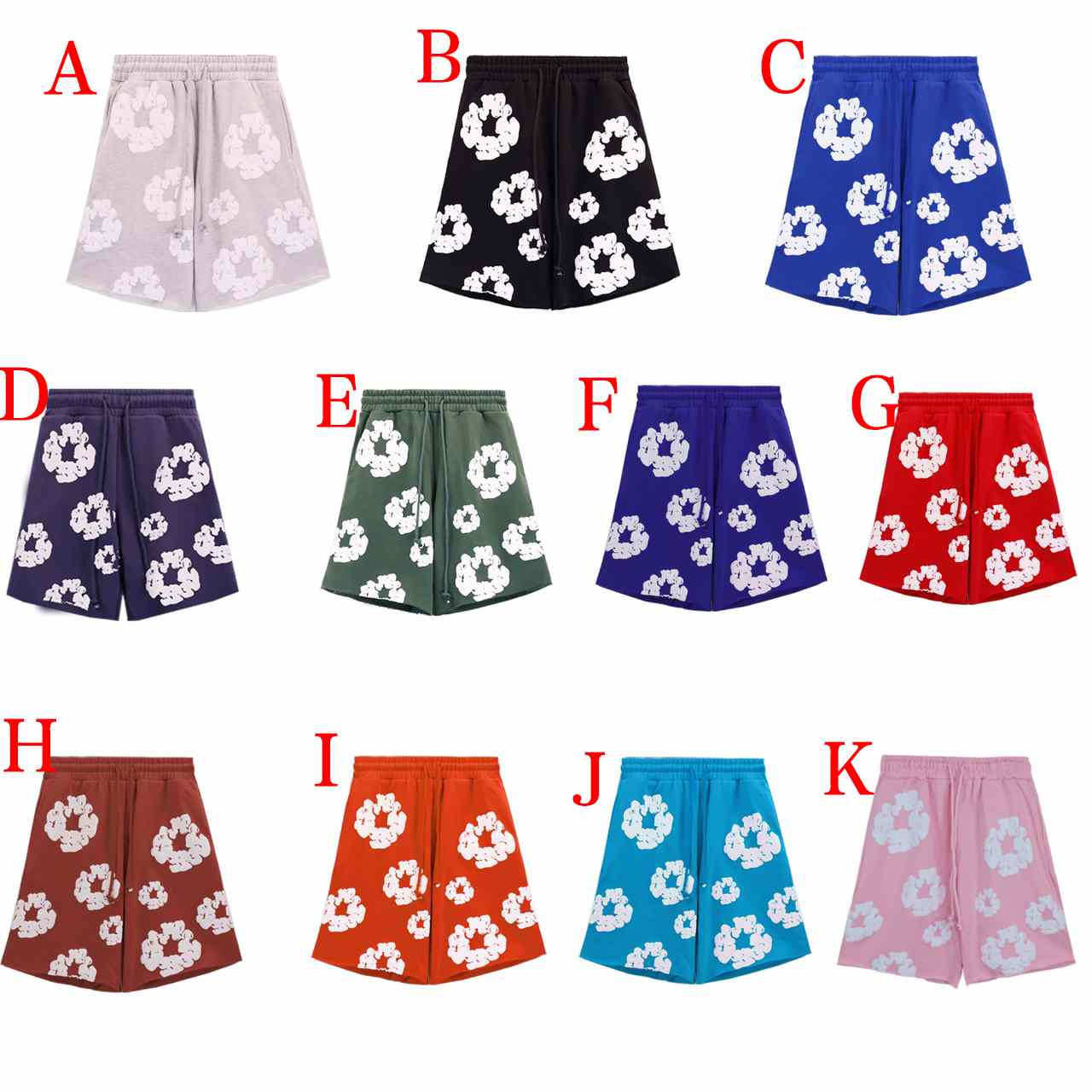 Denim Tears Cotton Wreath Sweat Shorts - FashionPlug