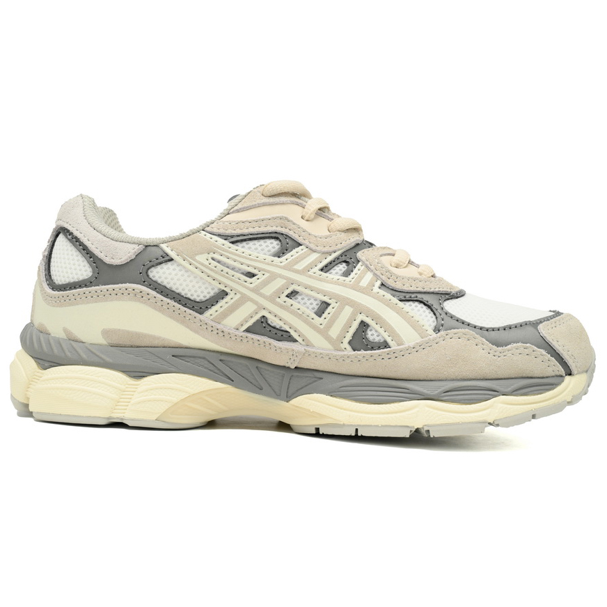 AsicsGEL-NYC Rice White Gray Sneakers           1201A789  - FashionPlug